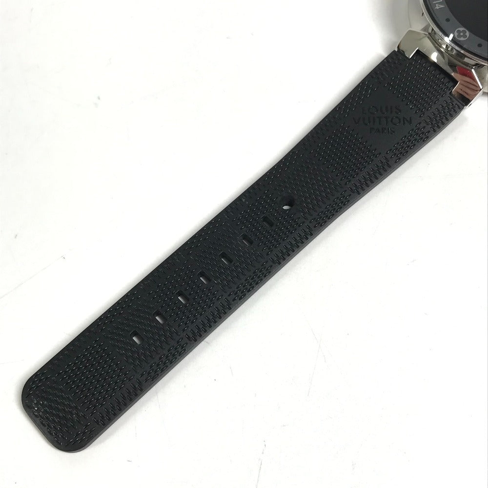 LOUIS VUITTON QA050 ダミエ タンブール ホライゾン V2 コネクテッドウォッチ メンズウォッチ ウォッチ スマートウォッチ 腕時計 SS メンズ ブラック