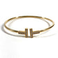 TIFFANY&Co. K18 金 18K ダイヤモンド ダイヤ Tワイヤー アクセサリー ジュエリー ブレスレット ブレス バングル YG750 レディース ゴールド