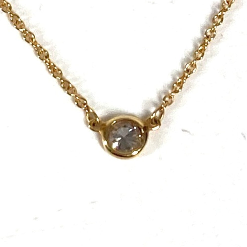 TIFFANY&Co. ダイヤモンド バイザヤード ダイヤ 1PD チェーンネックレス アクセサリー 18K 金 K18 ネックレス YG750 レディース ゴールド