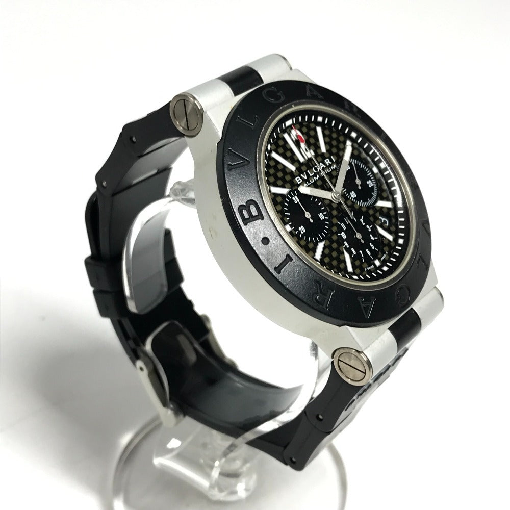 BVLGARI AC44TA アルミニウム クロノグラフ メンズウォッチ ウォッチ 腕時計 アルミニウム メンズ ブラック
