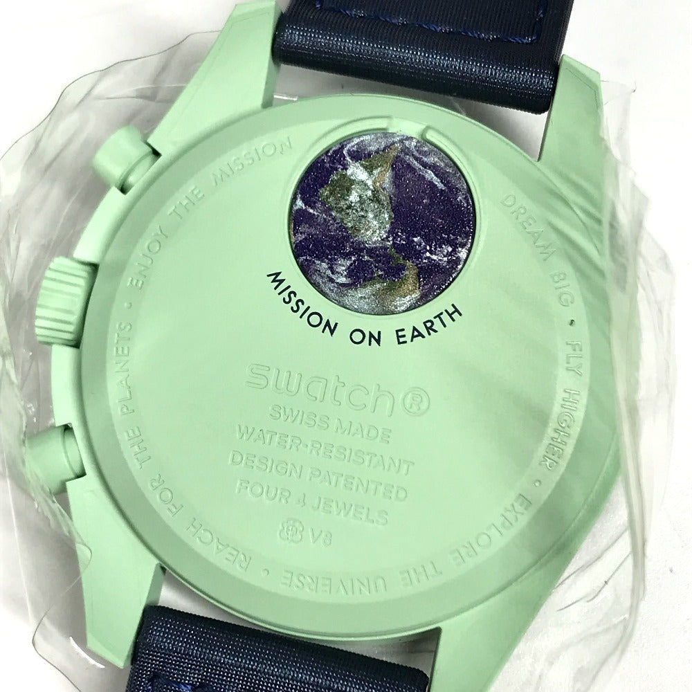 Swatch SO33G100 OMEGA オメガ コラボ MISSION ON EARTH ムーンスウォッチ メンズウォッチ 地球 ウォッチ 腕時計 メンズ グリーン