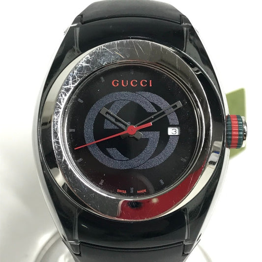 GUCCI YA137301 シンク レディースウォッチ メンズウォッチ 腕時計 ラバー ユニセックス ブラック