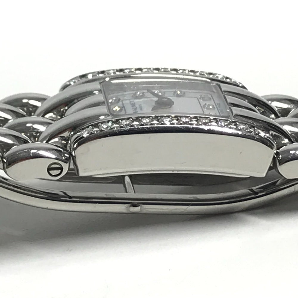 Chaumet 12PD ダイヤモンド ダイヤ ダイヤベゼル ケイシス シェル文字盤 レディースウォッチ ウォッチ 時計 腕時計 SS レディース シルバー