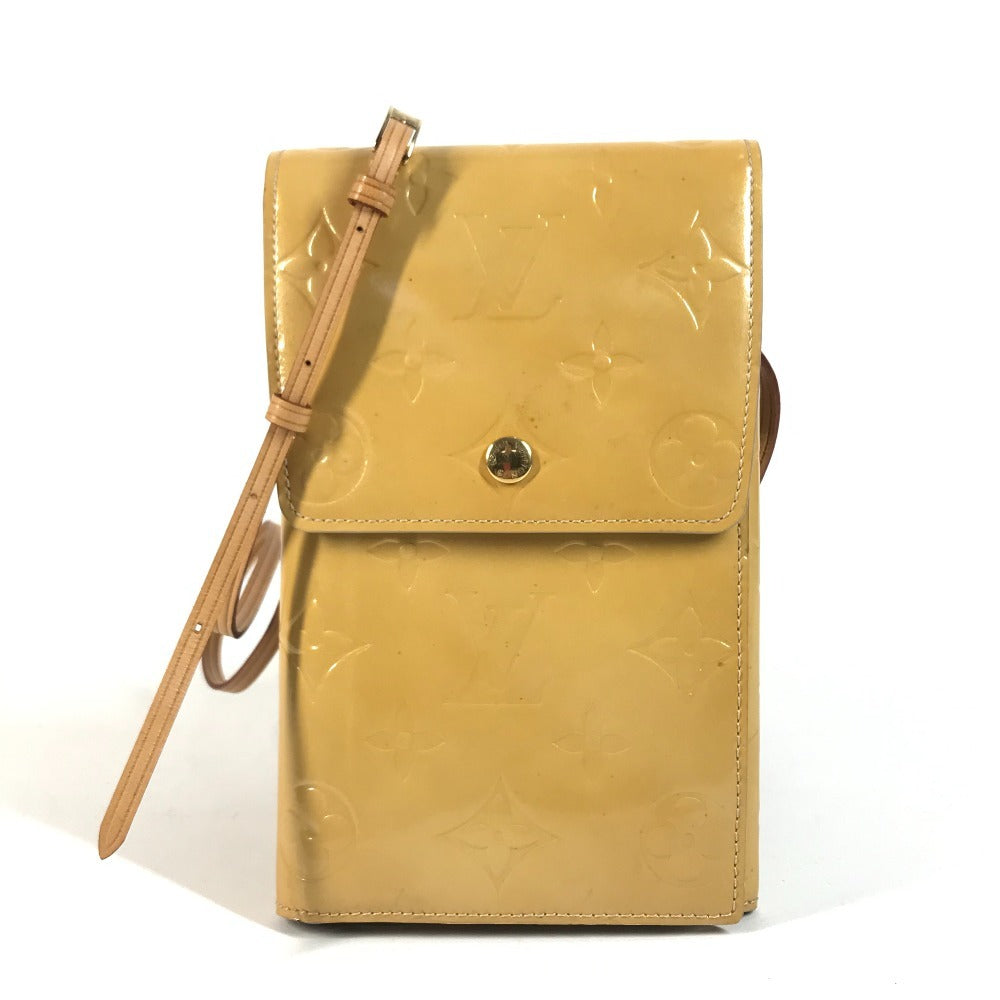 LOUIS VUITTON 不明 MonogramVernis Walker Pochette Bag Shoulder Bag Trifold wallet MonogramVernisCanvas Beige Used