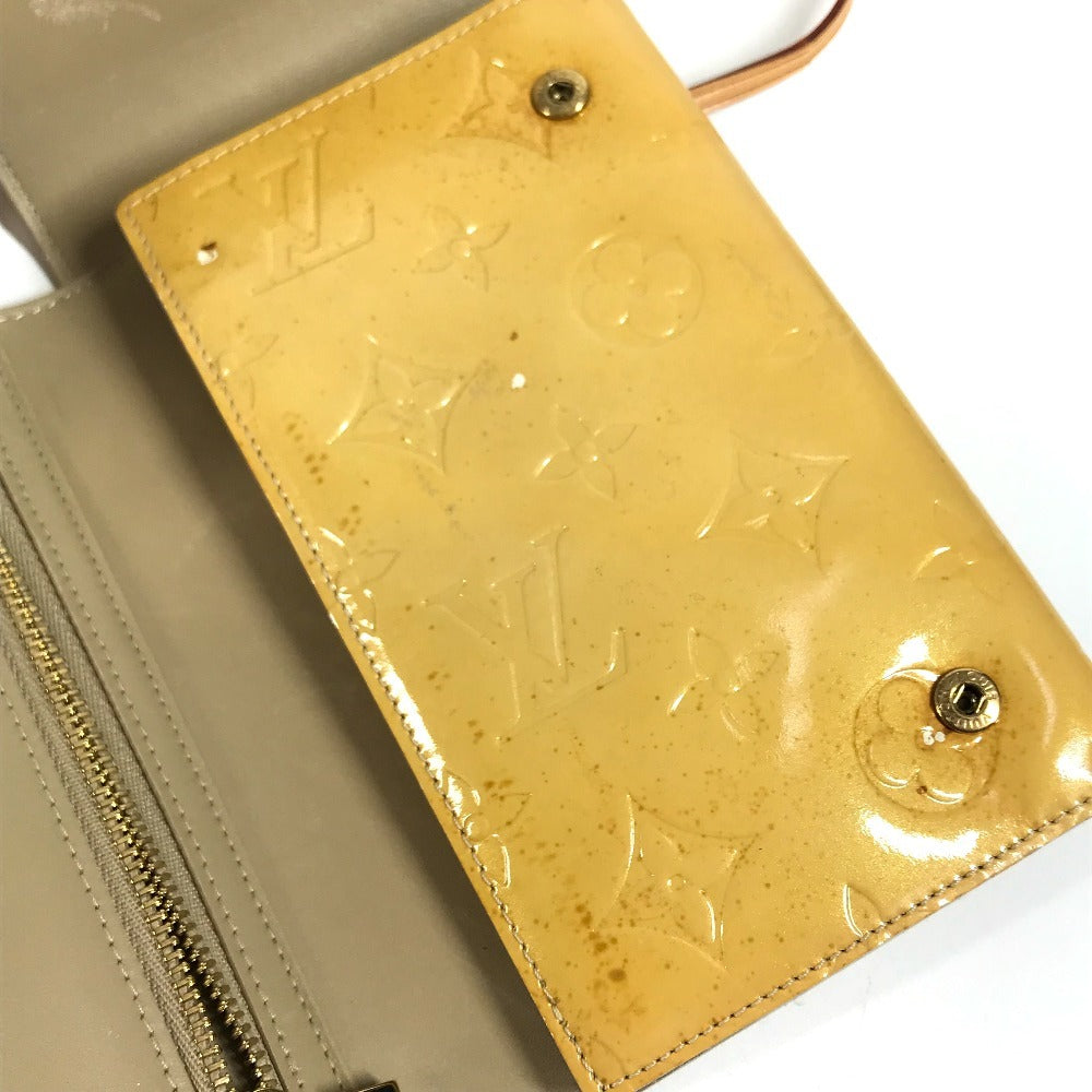 LOUIS VUITTON 不明 MonogramVernis Walker Pochette Bag Shoulder Bag Trifold wallet MonogramVernisCanvas Beige Used