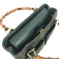 GUCCI 000 123 Old Gucci vintage Bamboo 2-Way Bag, Handbag, Shoulder Bag Shoulder Bag Leather / suede Green Used