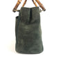 GUCCI 000 123 Old Gucci vintage Bamboo 2-Way Bag, Handbag, Shoulder Bag Shoulder Bag Leather / suede Green Used