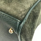 GUCCI 000 123 Old Gucci vintage Bamboo 2-Way Bag, Handbag, Shoulder Bag Shoulder Bag Leather / suede Green Used