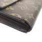 LOUIS VUITTON M61202 Monogram Porte TresorEtui Papie Wallet Flap Wallet Trifold wallet MonogramCanvas Brown Used