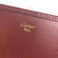 CARTIER Must de Line Logo Kisslock Wallet Flap Long Wallet Long Wallet Leather wine-red Used