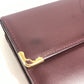 CARTIER Must de Line Logo Kisslock Wallet Flap Long Wallet Long Wallet Leather wine-red Used