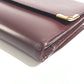 CARTIER Must de Line Logo Kisslock Wallet Flap Long Wallet Long Wallet Leather wine-red Used