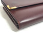 CARTIER Must de Line Logo Kisslock Wallet Flap Long Wallet Long Wallet Leather wine-red Used