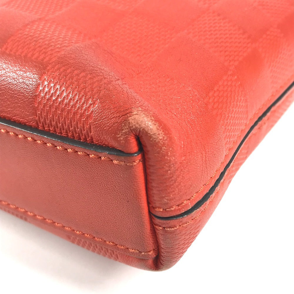 LOUIS VUITTON N23356 Damier Infini Pochette District Bag Crossbody Pochette Shoulder Bag Damier InfiniLeather magma Red Used