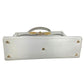 VERSACE vintage medusa logo Bag Flap Tote Bag Hand Bag Leather WhiteBased/Gold Used