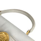 VERSACE vintage medusa logo Bag Flap Tote Bag Hand Bag Leather WhiteBased/Gold Used