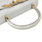 VERSACE vintage medusa logo Bag Flap Tote Bag Hand Bag Leather WhiteBased/Gold Used