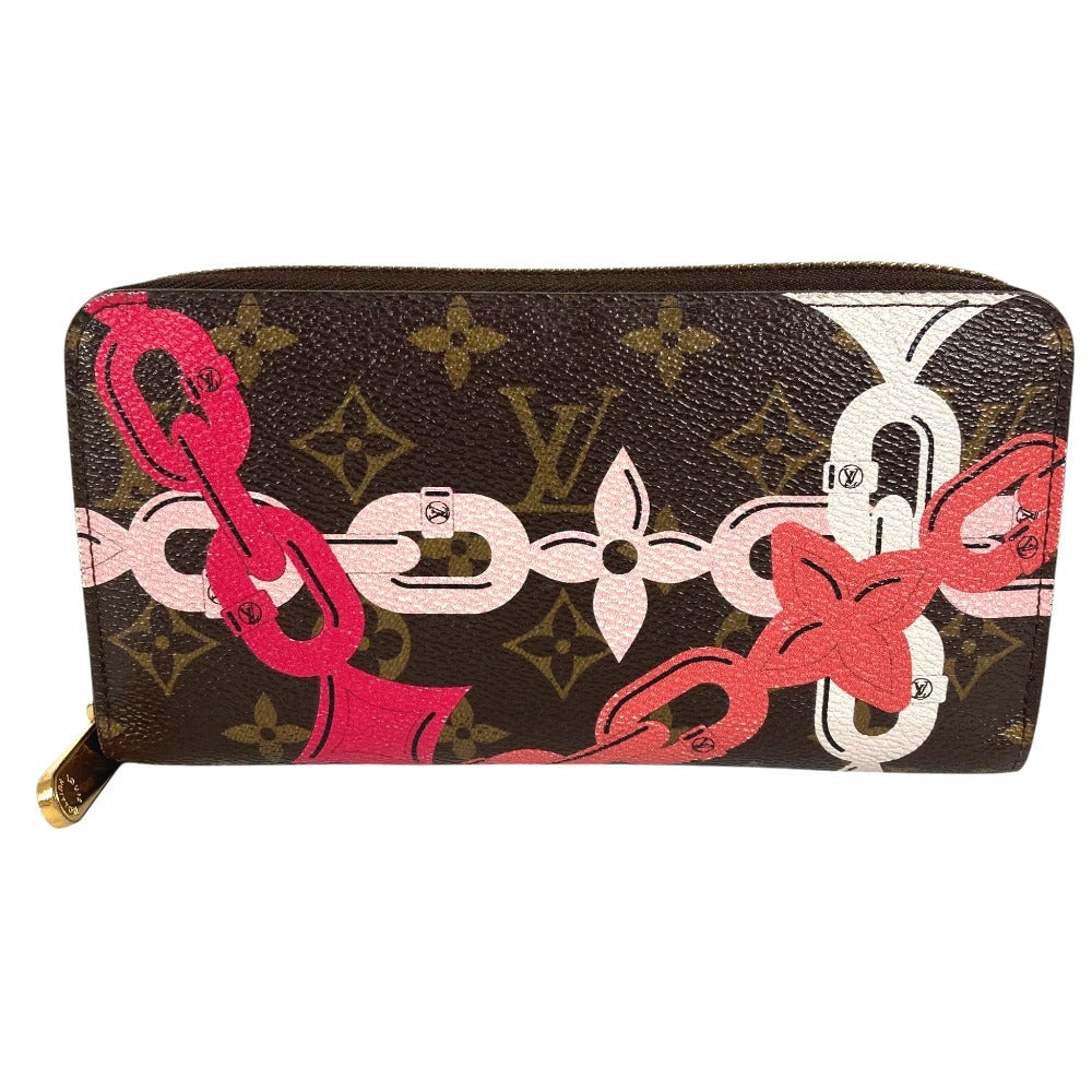 LOUIS VUITTON M41905 Monogram Bay Chain Print Zippy Wallet Long Wallet Zip Around Wallet Long Wallet MonogramCanvas Brown/pink Used