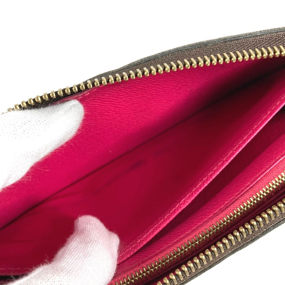 LOUIS VUITTON M41905 Monogram Bay Chain Print Zippy Wallet Long Wallet Zip Around Wallet Long Wallet MonogramCanvas Brown/pink Used