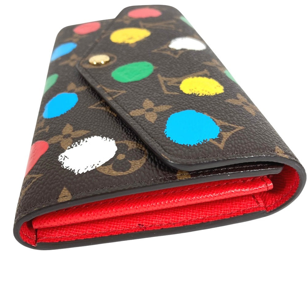 LOUIS VUITTON M81980 LV × YK Yayoi Kusama Monogram Portefeuille Sarah NM long wallet bifold Long Wallet MonogramCanvas Brown/Multicolore Used