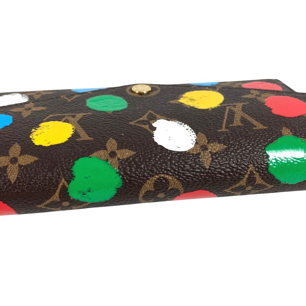 LOUIS VUITTON M81980 LV × YK Yayoi Kusama Monogram Portefeuille Sarah NM long wallet bifold Long Wallet MonogramCanvas Brown/Multicolore Used