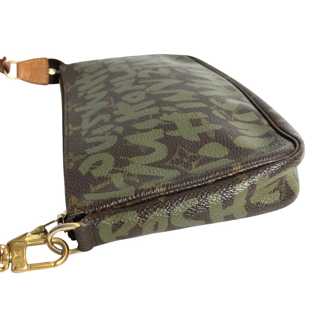 LOUIS VUITTON M92191 MonogramGraffiti Pochette Accessoires Accessory Pouch Bag Shoulder Bag Hand Bag Shoulder Bag MonogramCanvas khaki/Brown Used