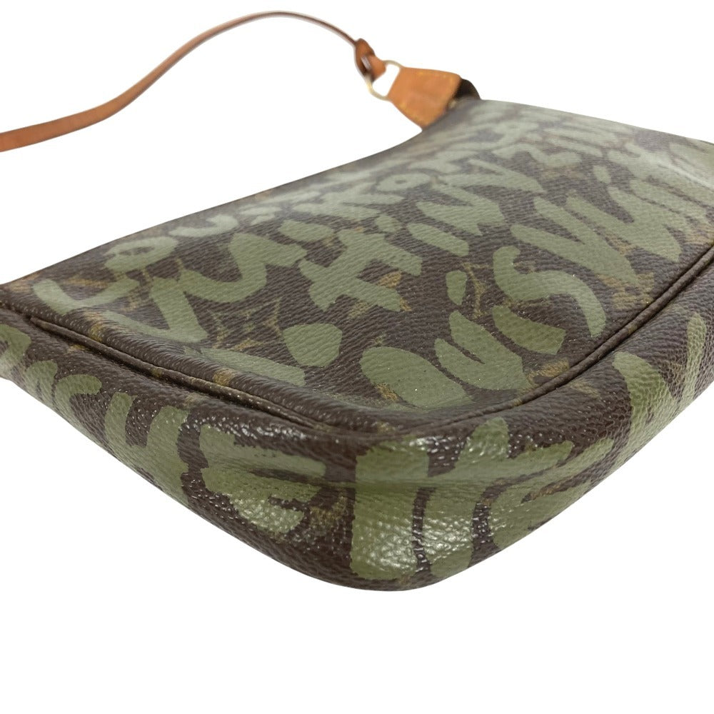 LOUIS VUITTON M92191 MonogramGraffiti Pochette Accessoires Accessory Pouch Bag Shoulder Bag Hand Bag Shoulder Bag MonogramCanvas khaki/Brown Used