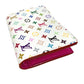 LOUIS VUITTON M27736 LV × TM Takashi Murakami Collaboration Monogram Multicolore Portefeuille Lisa Compact Wallet Wallet Folded wallet MonogramMulticoloreCanvas Blanc White/pink Used