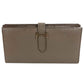 HERMES Bearn Souffle Bearn Souffle Long wallet, bi-fold, H logo Long Wallet Epsom Etain gray/SilverHardware Used