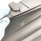 HERMES Bearn Souffle Bearn Souffle Long wallet, bi-fold, H logo Long Wallet Epsom Etain gray/SilverHardware Used