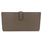 HERMES Bearn Souffle Bearn Souffle Long wallet, bi-fold, H logo Long Wallet Epsom Etain gray/SilverHardware Used