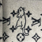 LOUIS VUITTON MP2259 blanket interior Classic Catgram Blanket Cat animal blanket Wool / Cashmere Brown Used