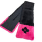 LOUIS VUITTON M70872 Monogram flower charpes LV in the city Beaver fur tippet, bicolor Scarf silk pink/Black Used
