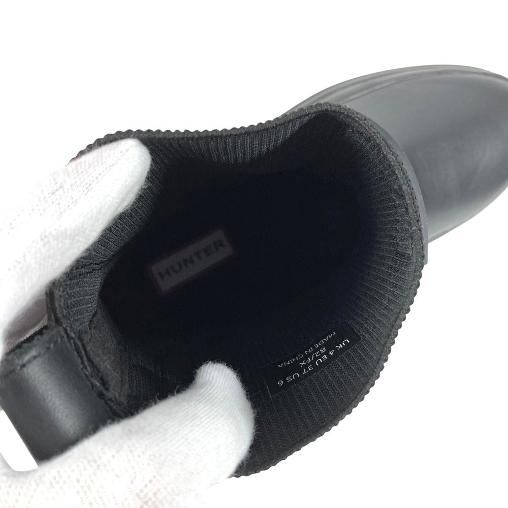 HUNTER WFS1000LPY Explorer Chelsea Platform Boots Shoes shoes boots Leather Black Used