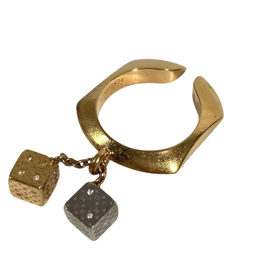 LOUIS VUITTON M62824 Luckygram Ring Dice Monogram Accessories Ring Metal Gold Used