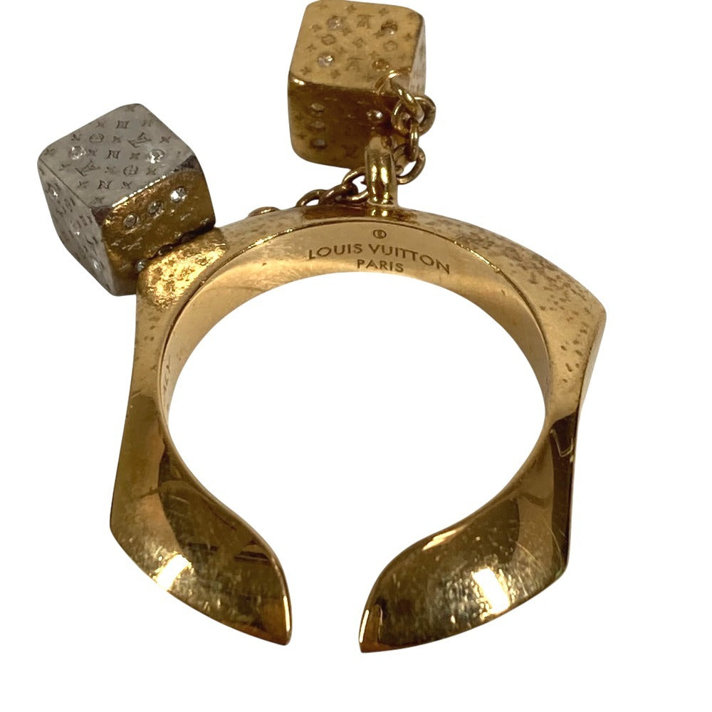 LOUIS VUITTON M62824 Luckygram Ring Dice Monogram Accessories Ring Metal Gold Used