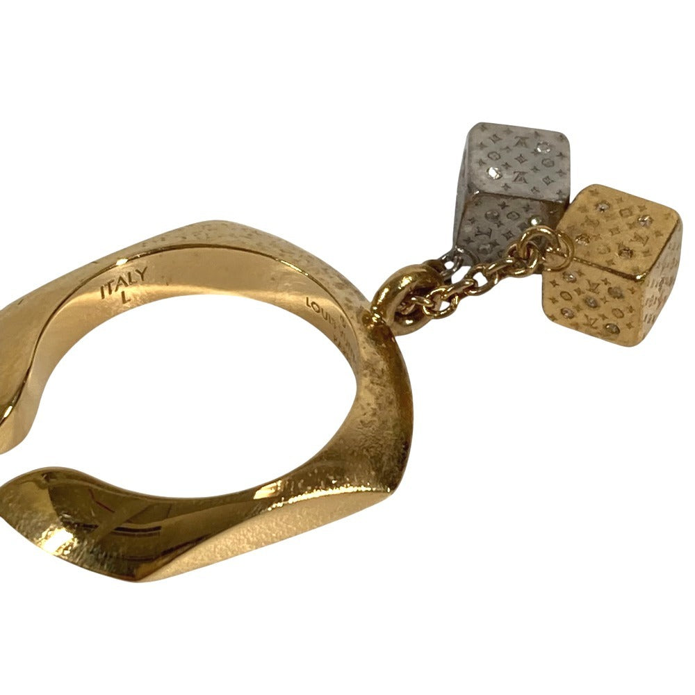 LOUIS VUITTON M62824 Luckygram Ring Dice Monogram Accessories Ring Metal Gold Used