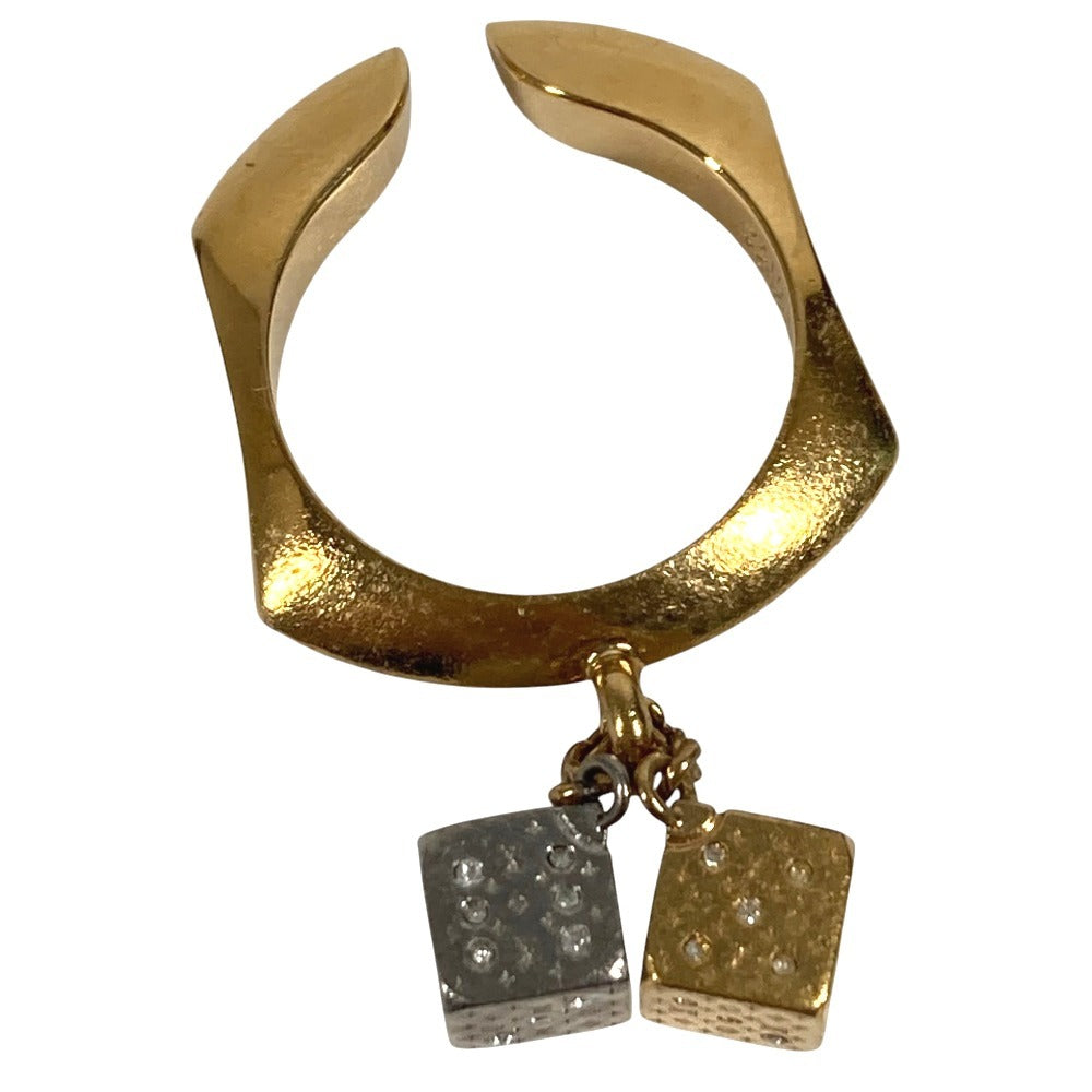 LOUIS VUITTON M62824 Luckygram Ring Dice Monogram Accessories Ring Metal Gold Used