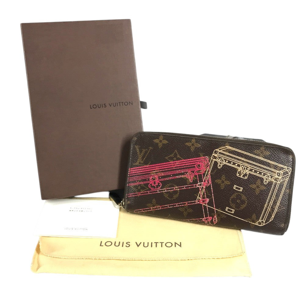 LOUIS VUITTON M58507 Monogram 2014 Christmas Limited Edition Zippy Wallet Long wallet Zip Around Long Wallet MonogramCanvas Brown Used