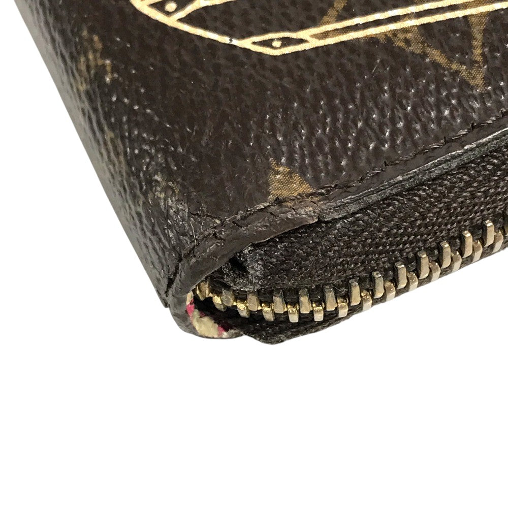 LOUIS VUITTON M58507 Monogram 2014 Christmas Limited Edition Zippy Wallet Long wallet Zip Around Long Wallet MonogramCanvas Brown Used