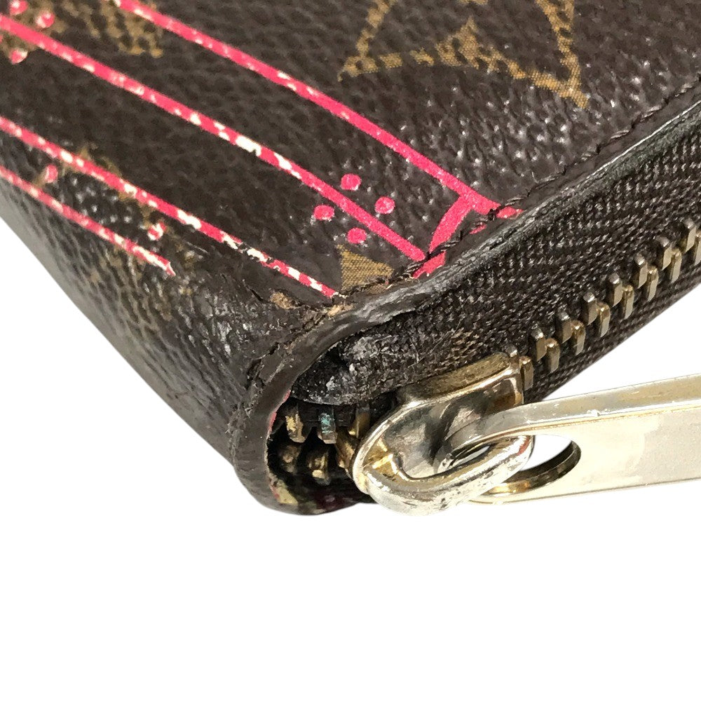 LOUIS VUITTON M58507 Monogram 2014 Christmas Limited Edition Zippy Wallet Long wallet Zip Around Long Wallet MonogramCanvas Brown Used