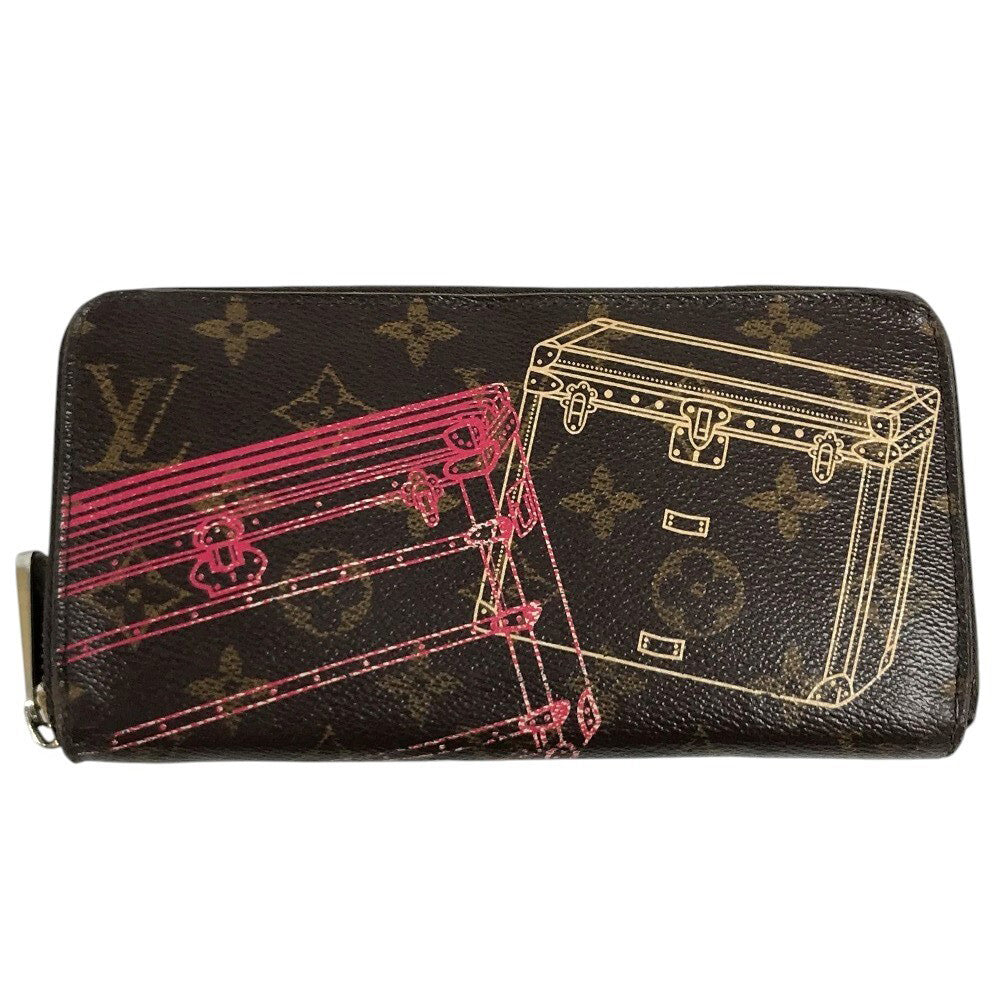 LOUIS VUITTON M58507 Monogram 2014 Christmas Limited Edition Zippy Wallet Long wallet Zip Around Long Wallet MonogramCanvas Brown Used