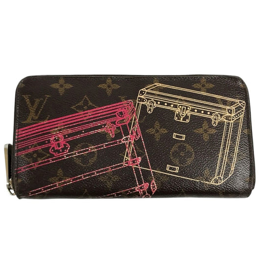 LOUIS VUITTON M58507 Monogram 2014 Christmas Limited Edition Zippy Wallet Long wallet Zip Around Long Wallet MonogramCanvas Brown Used
