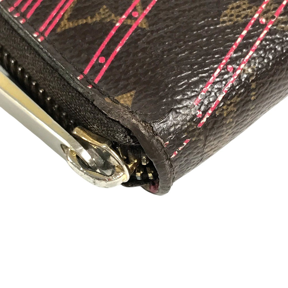 LOUIS VUITTON M58507 Monogram 2014 Christmas Limited Edition Zippy Wallet Long wallet Zip Around Long Wallet MonogramCanvas Brown Used