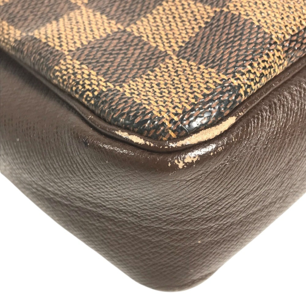 LOUIS VUITTON N51982 Damier Trousse Makeup Accessory Pouch Bag Shoulder Bag Hand Bag Shoulder Bag Damier Canvas Ebene Brown Used