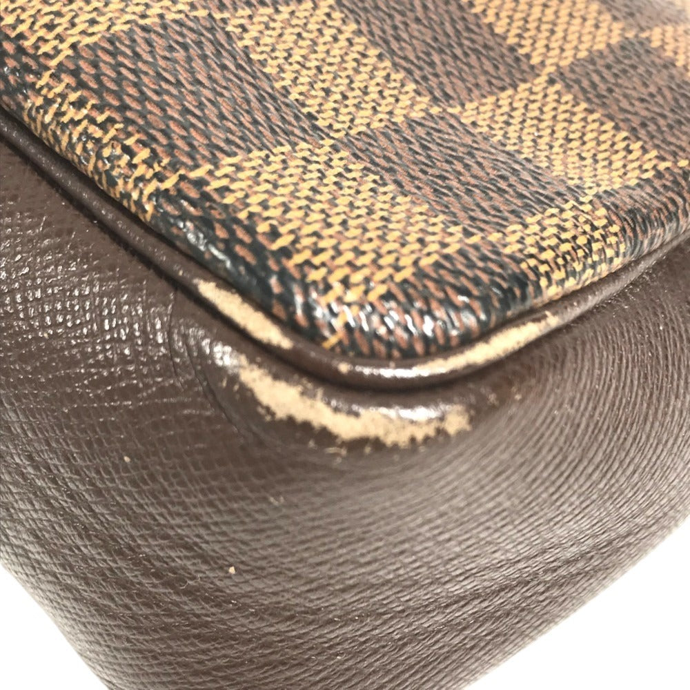 LOUIS VUITTON N51982 Damier Trousse Makeup Accessory Pouch Bag Shoulder Bag Hand Bag Shoulder Bag Damier Canvas Ebene Brown Used
