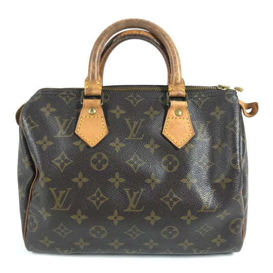 LOUIS VUITTON M41528 Monogram Speedy25 Speedy 25 Bags Tote Bag Mini Duffle Bag Hand Bag MonogramCanvas Brown Used