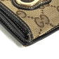 GUCCI 245723 LOVELY Guccissima logo GG heart Double Snap Long Wallet Long Wallet GGCanvas/Leather Beige/Dark brown Used