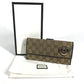 GUCCI 245723 LOVELY Guccissima logo GG heart Double Snap Long Wallet Long Wallet GGCanvas/Leather Beige/Dark brown Used