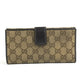 GUCCI 245723 LOVELY Guccissima logo GG heart Double Snap Long Wallet Long Wallet GGCanvas/Leather Beige/Dark brown Used